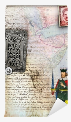 Blank Vintage Certificate And Stamp Wall Mural • Pixers® - Old Paper Texture