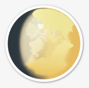 Waxing Gibbous Moon Symbol - Sticker