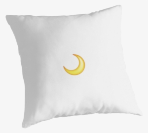 Crescent Moon Emoji - Throw Pillow