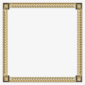 Yellow Picture Frame - Fancy Gold Border Transparent