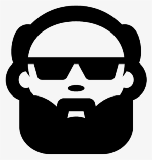 Bald Man Face With Beard And Sunglasses Vector - Bald And Beard Icon