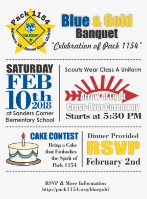 Blue And Gold Banquet Invite - Cub Scout Clip Art