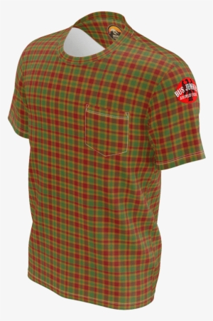 Bus Junkies Rasta Tartan Pocket Tee - Bus