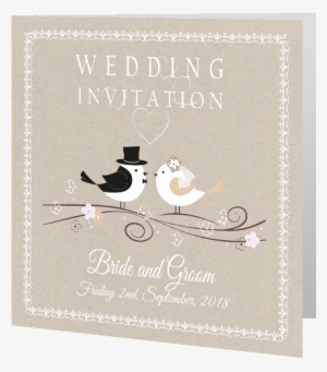 Rustic Love Birds Heart 3d - Grusskarte Tischwelt Liebe Beflügelt