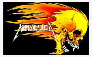 Metallica Skull & Flames Large Fabric Poster /