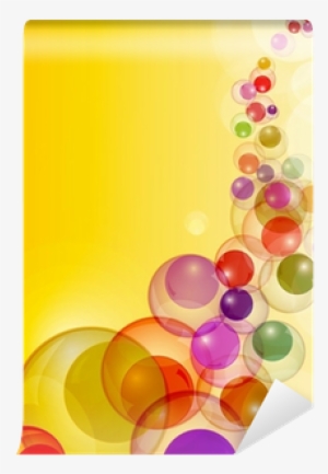 Abstract Colorful Bubbles Stream Background Wall Mural - Royalty-free