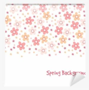 Cute Spring Card With Cherry Tree Blossoms, Vector - Flower