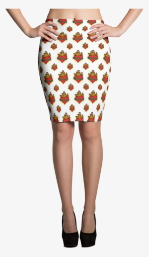 Sacred Heart Pencil Skirt