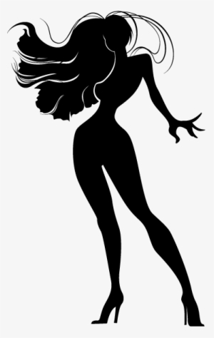 Sexy Lady Wall Sticker - Silhouette Sexy Diva