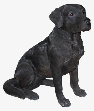 Black Labrador Real Life Ornament By Vivid Arts - Black Lab Welcome Statue