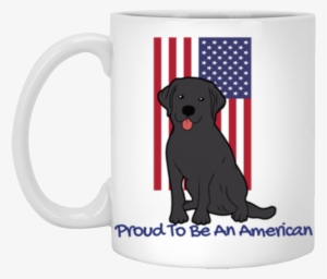 Black Labrador Retriever T-shirt And Mugs - Canada And The American Dream