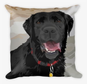 Black Lab - Abby - Square Pillow - Labrador Retriever