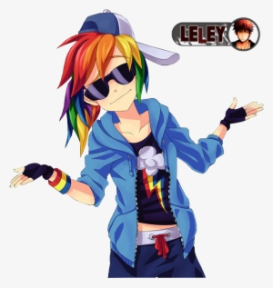 Rainbow Dash Sexy Human - Anime Girl Thug Life