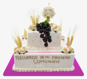 Torta Uvas, Espigas Y Cáliz - Tortas Para Primera Comunion Uvas