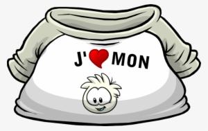 I Heart My White Puffle T-shirt Icon Fr - Club Penguin White Puffle