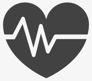 Heart With Heartbeat - Black Heart With Heartbeat