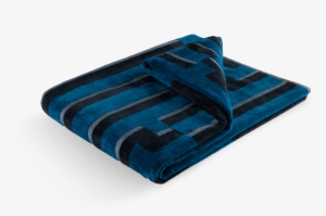 Dark Blue Waves Folded - Zuzunaga - Beach Towel - Dark Blue Waves