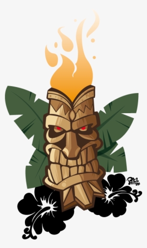 Desihn De Tatouage Tiki Hawaiian Tattoo, Hawaiian Tiki, - Hibiscus Flower