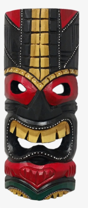 Medium Red & Black Tiki Mask - Cartoon