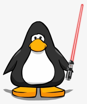 Darth Vader's Lightsaber From A Player Card - Penguin With A Lightsaber