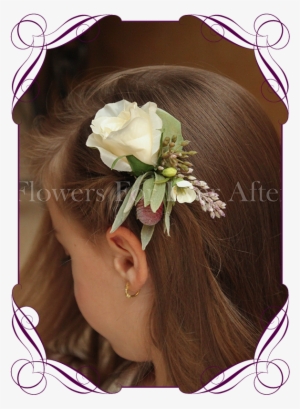 Silk Artificial Boho Rustic Wedding Hair Floral Comb - Fake Flower Cake Decorations