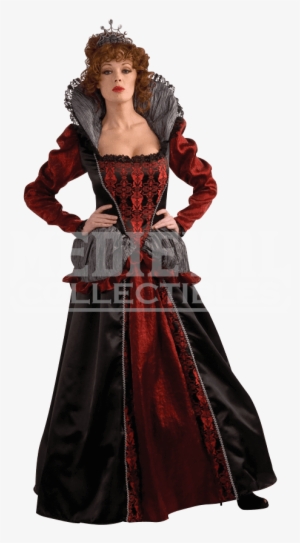 Womens Evil Queen Costume - Evil Queen Vampire Gothic Grand Heritage Fancy Dress