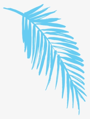2019 Light Blue Fern Leaf - Clip Art