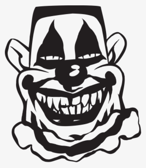 Payaso Macabro - Clown Cartoon Face Black And White