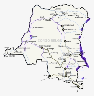 Congo Spoorwegen - Democratic Republic Of The Congo Railway Map