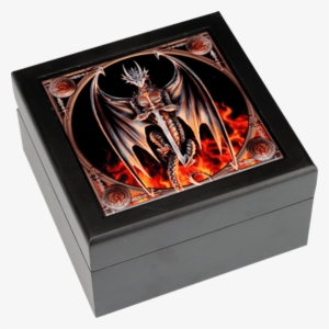 Dragon Warrior Wooden Box By Anne Stokes - Anne Stokes Dragon Warrior Canvas Print 19x25cm