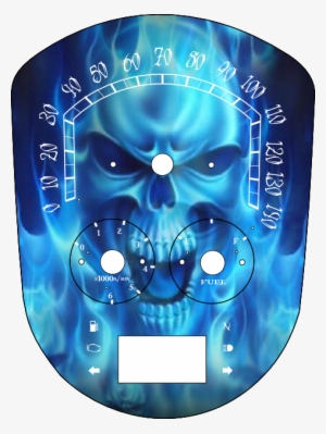 Stratoliner Blue Flame Skull - Blue Madness Twin Duvet