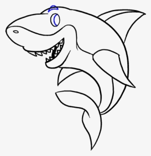 How To Draw A Cartoon Shark Easy Step By Step Drawing - Drawing