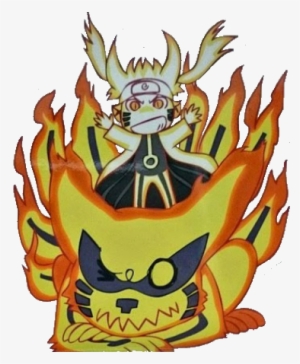 Dimensional Portal Chibi Naruto Chibi Kurama - Kurama En El Hombro De Naruto