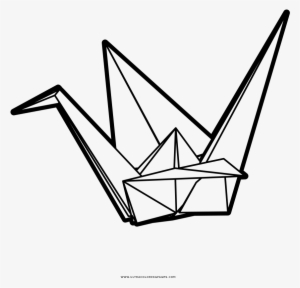 Origami Crane Coloring Page - Origami Coloring Sheet