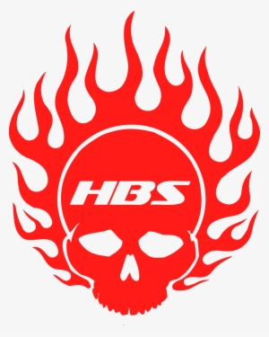 Hbs Flaming Skull Decal - Hell Bent Steel