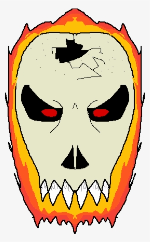 Flaming Skull - Illustration