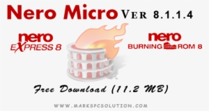Nero Micro 8 With Express And Burning Rom - Dessert