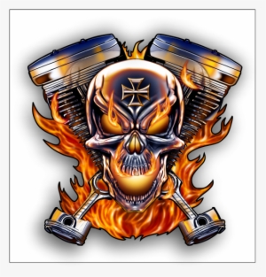 Image - Bikers Skull Logo Png