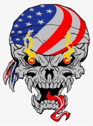 Patriotism, Personal Use, Flaming Eyes Skull, - Cool Skull Logos