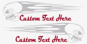 Flaming Skull Fs2 Gas Tank Decals - Decal