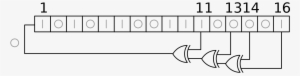 File - Lfsr-f16 - Svg - Linear Feedback Shift Register