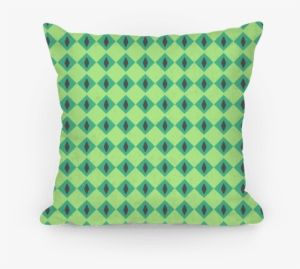 Green Diamond Eyes Pattern Pillow - Throw Pillow