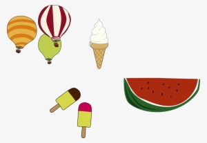 Summer Hot Air Balloon Ice Cream - Лето Пнг