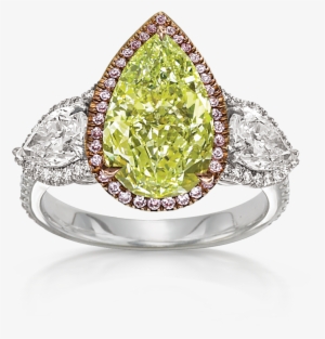 Fancy Intense Yellow Green Diamond Ring - Dresden