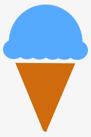 Ice Cream Silhouette Clip Art - Blue Ice Cream Cone