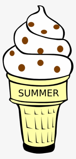 Butter Pecan Ice Cream Cone Clip Art - Soft Serve Ice Cream Clipart