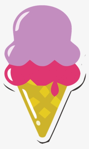 Ice Cream Cone Purple Clip Art - Png Pink Ice Cream Cone