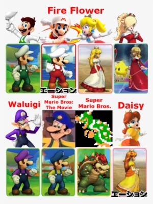 Fire Flower Mario Bros - Super Smash Bros Color Palettes