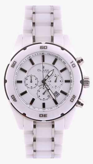Clarkford Round Dial Watch White - Illustration
