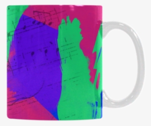 Groovy Paint Brush Strokes With Music Notes White Mug - Mug